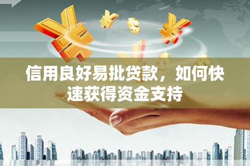 罗江信用良好易批贷款，如何快速获得资金支持