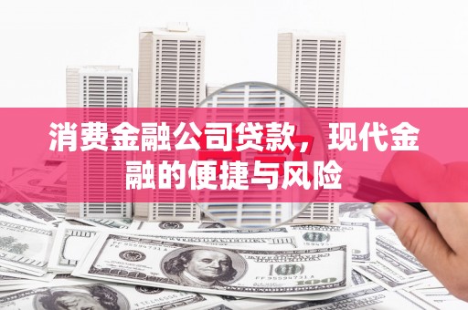 罗江消费金融公司贷款，现代金融的便捷与风险