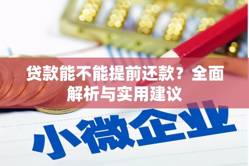 罗江贷款能不能提前还款？全面解析与实用建议